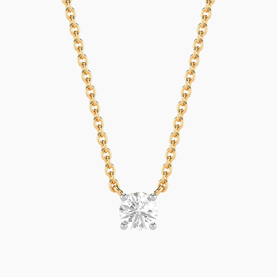 Lab-Grown 0.25 Ct Round Diamond Necklace