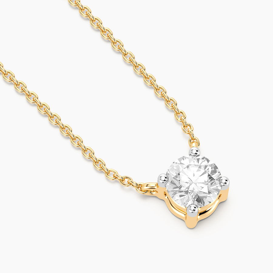 Lab-Grown 0.25 Ct Round Diamond Necklace