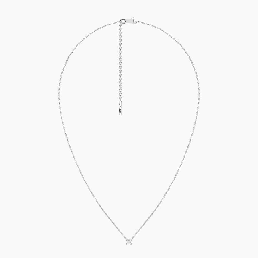 Lab-Grown 0.25 Ct Round Diamond Necklace
