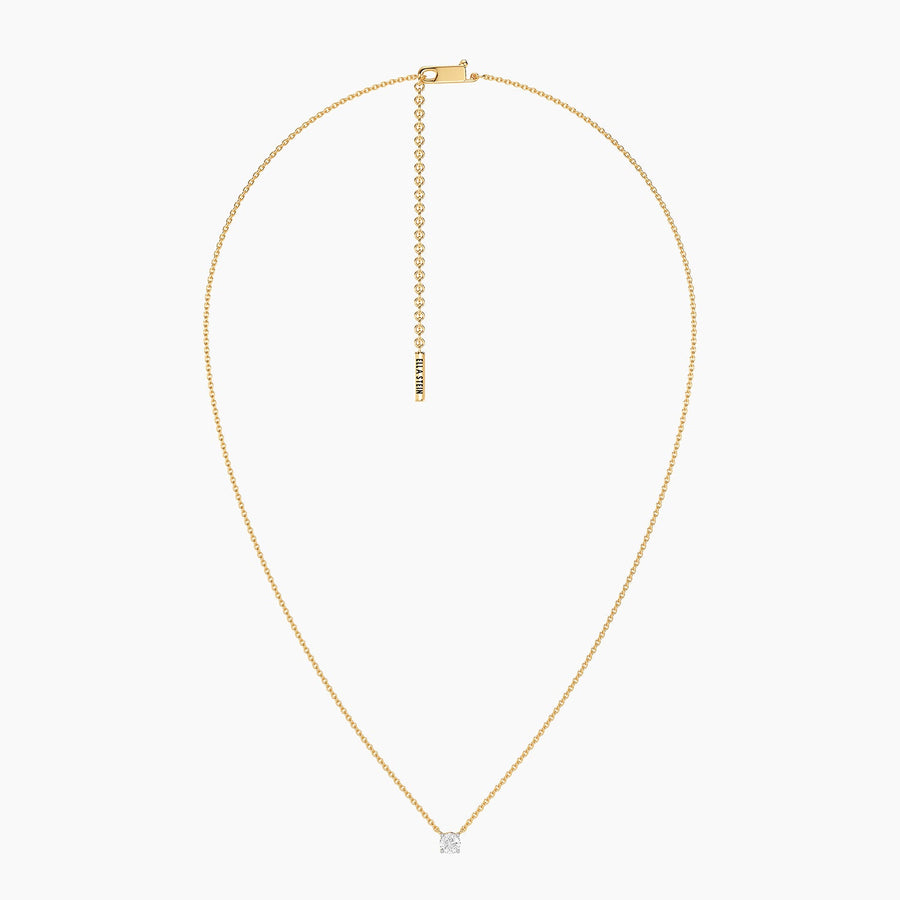 Lab-Grown 0.25 Ct Round Diamond Necklace
