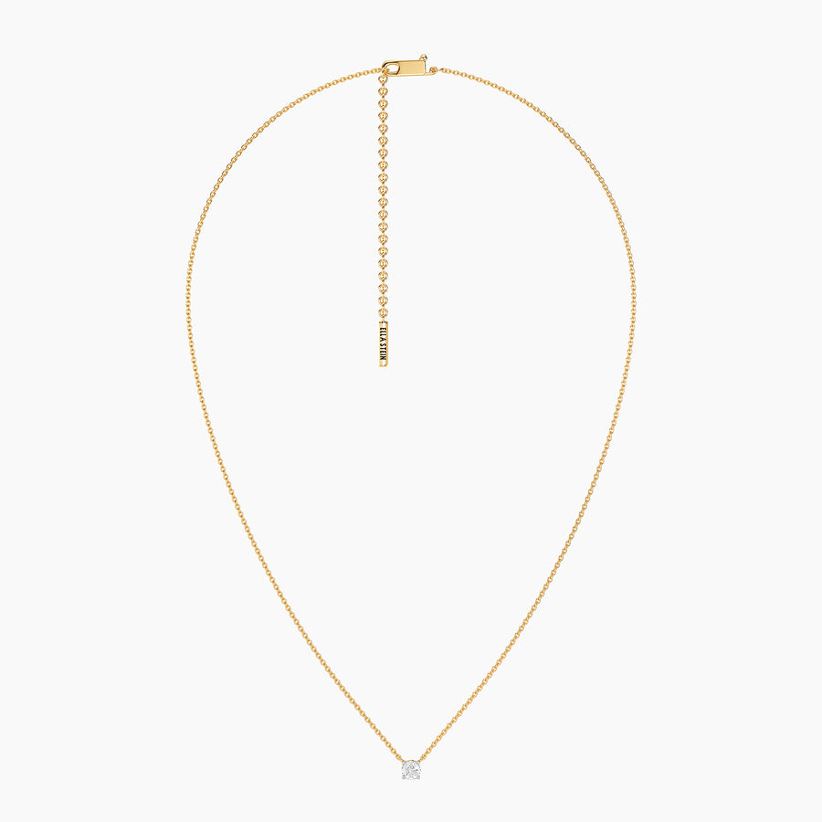 Lab-Grown 0.25 Ct Round Diamond Necklace