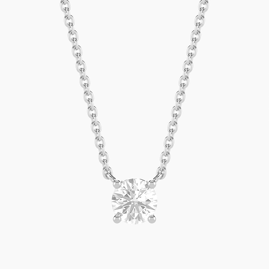 Lab-Grown 0.50 Ct Round Diamond Necklace