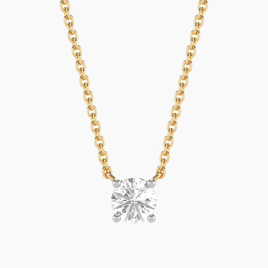 Lab-Grown 0.50 Ct Round Diamond Necklace