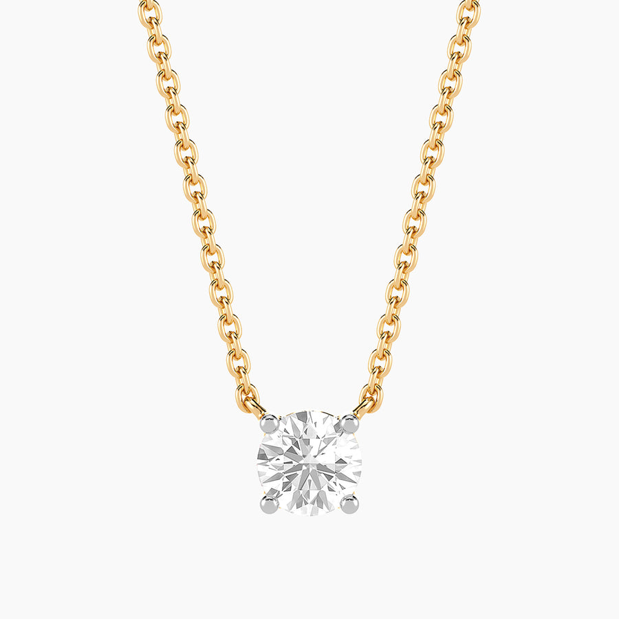 Lab-Grown 0.50 Ct Round Diamond Necklace