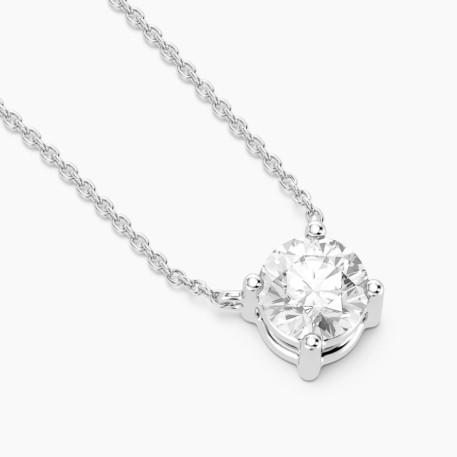 Lab-Grown 0.50 Ct Round Diamond Necklace