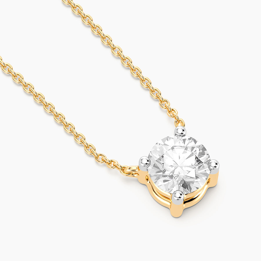 Lab-Grown 0.50 Ct Round Diamond Necklace