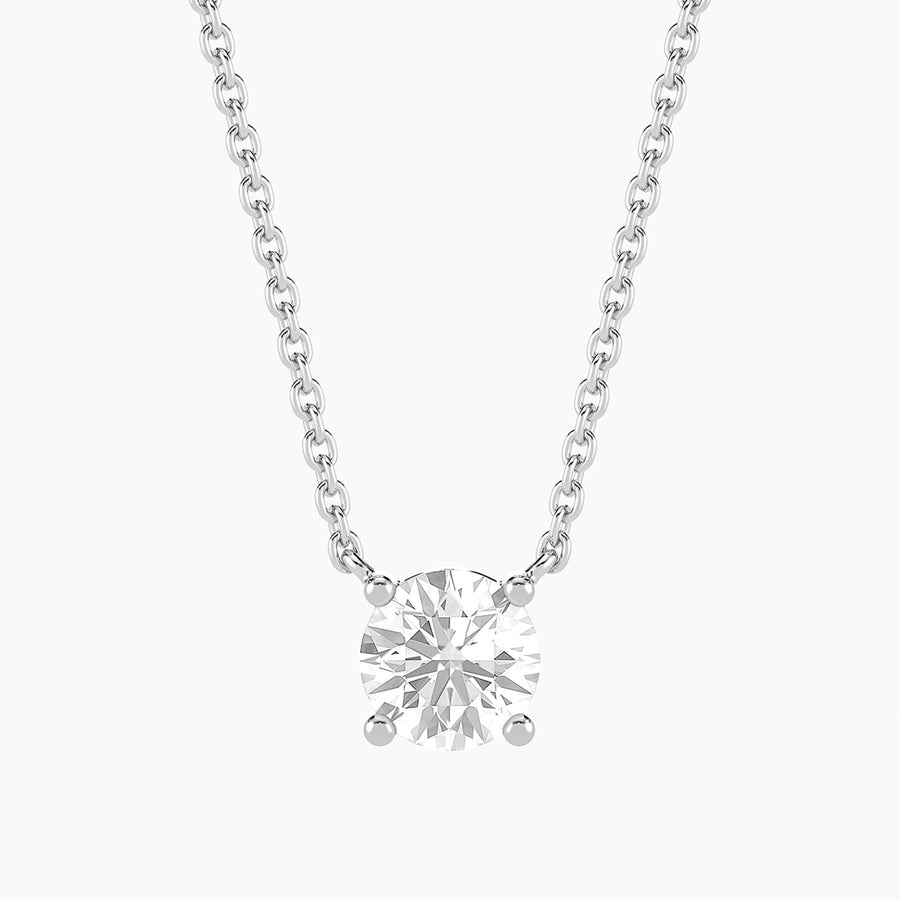 Lab-Grown 0.75 Ct Round Diamond Necklace