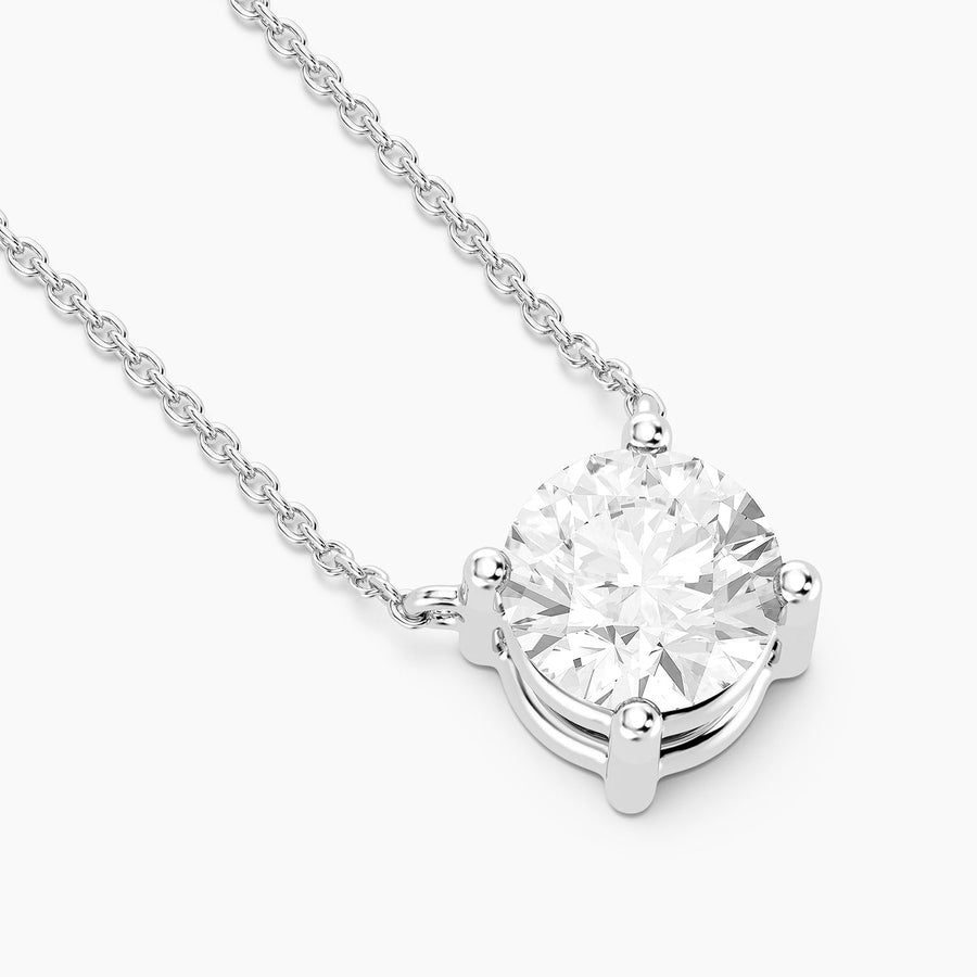 Lab-Grown 0.75 Ct Round Diamond Necklace