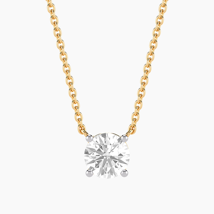 Lab-Grown 1.00 Ct Round Diamond Necklace