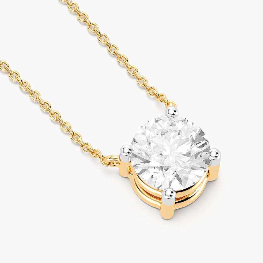 Lab-Grown 1.00 Ct Round Diamond Necklace