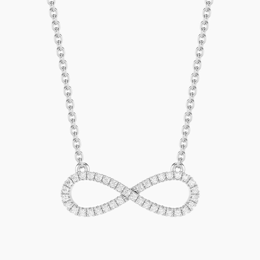 Lab-Grown Infinity Glow Pendant Necklace