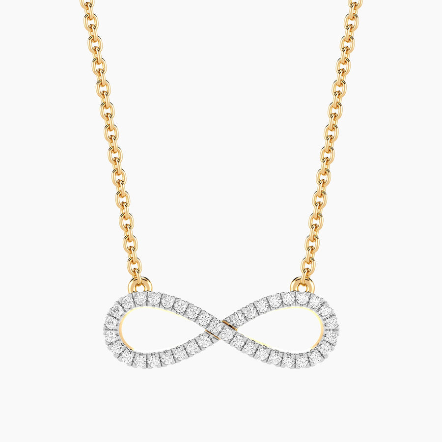 Lab-Grown Infinity Glow Pendant Necklace