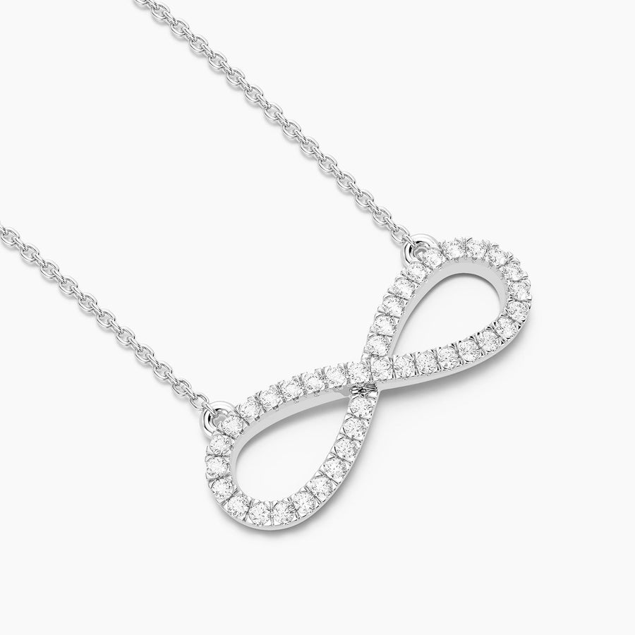 Lab-Grown Infinity Glow Pendant Necklace