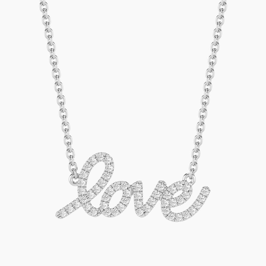 Lab-Grown Love Pendant Necklace