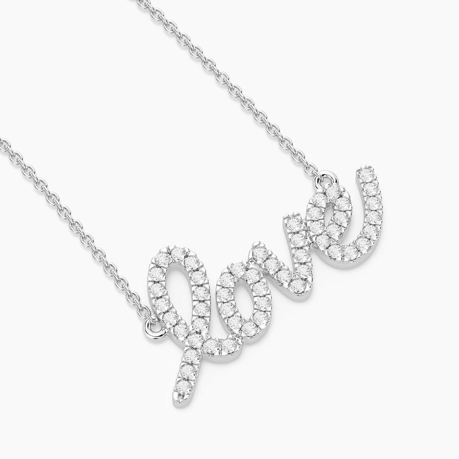 Lab-Grown Love Pendant Necklace