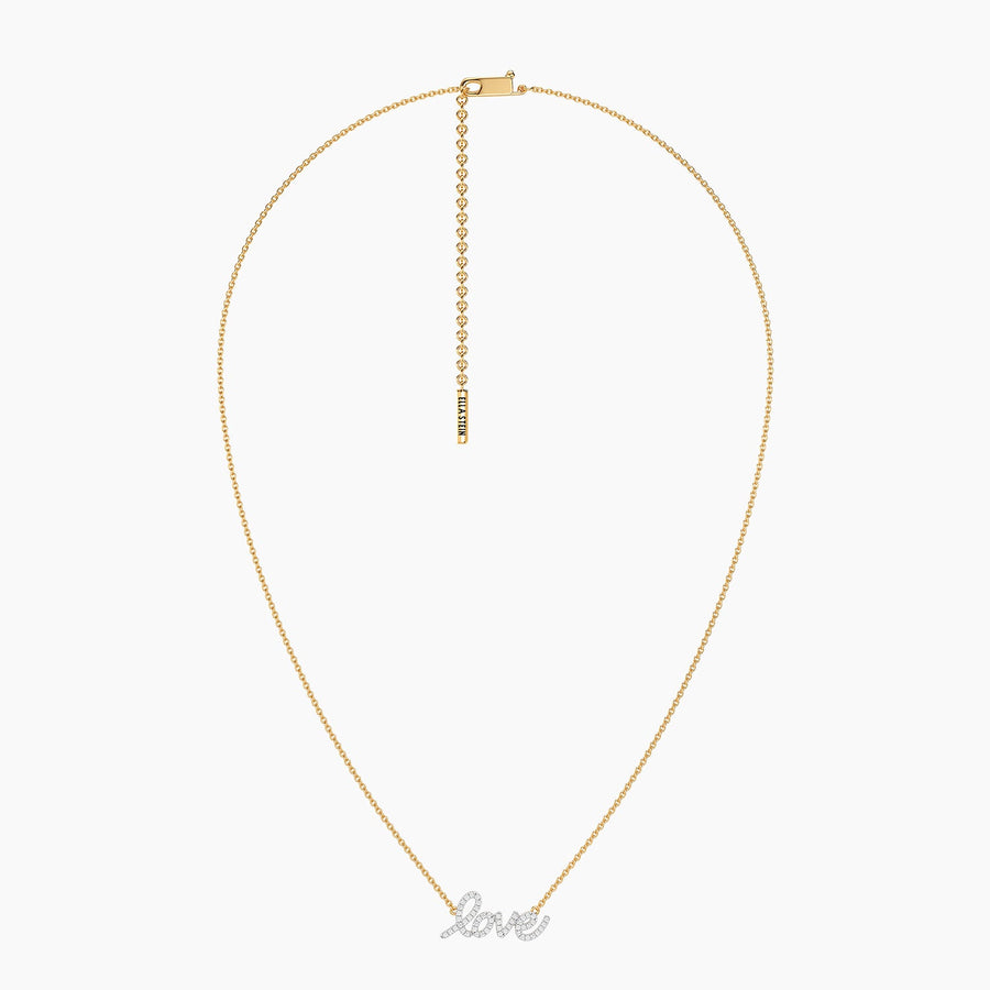 Lab-Grown Love Pendant Necklace