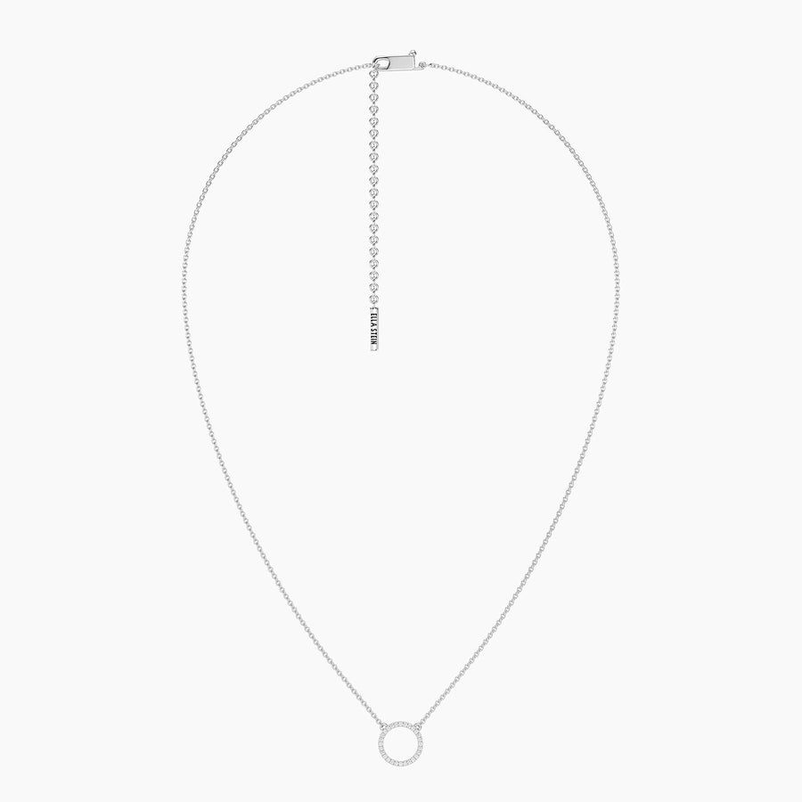 Lab-Grown Circle Pendant Necklace