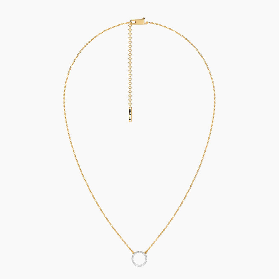 Lab-Grown Circle Pendant Necklace