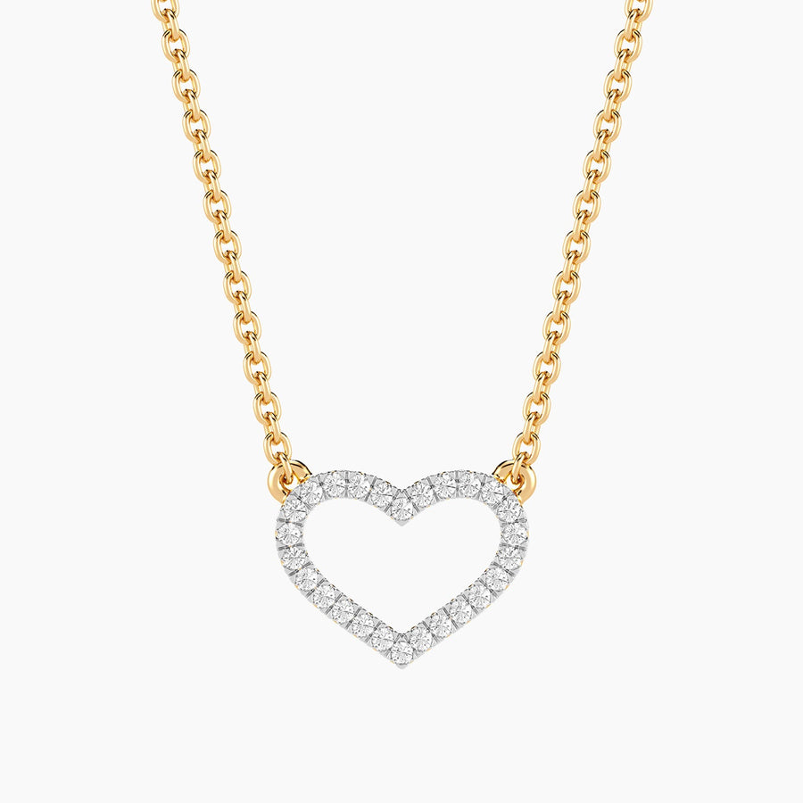 Lab-Grown Radiant Heart Pendant Necklace
