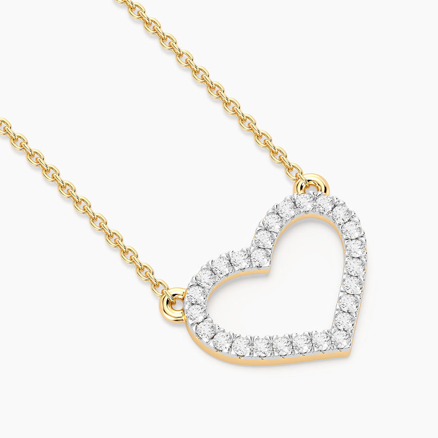 Lab-Grown Radiant Heart Pendant Necklace