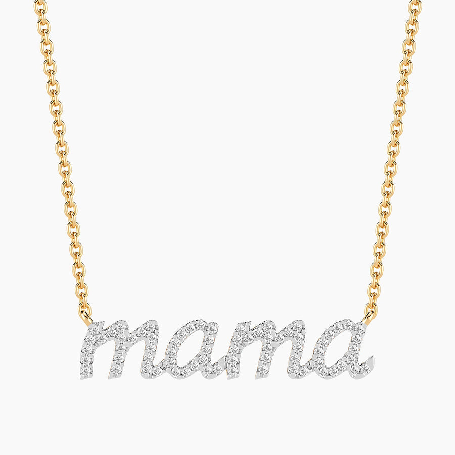 Lab-Grown Mama Pendant Necklace