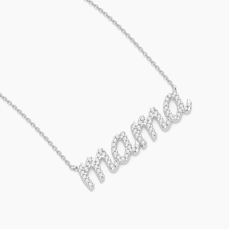 Lab-Grown Mama Pendant Necklace