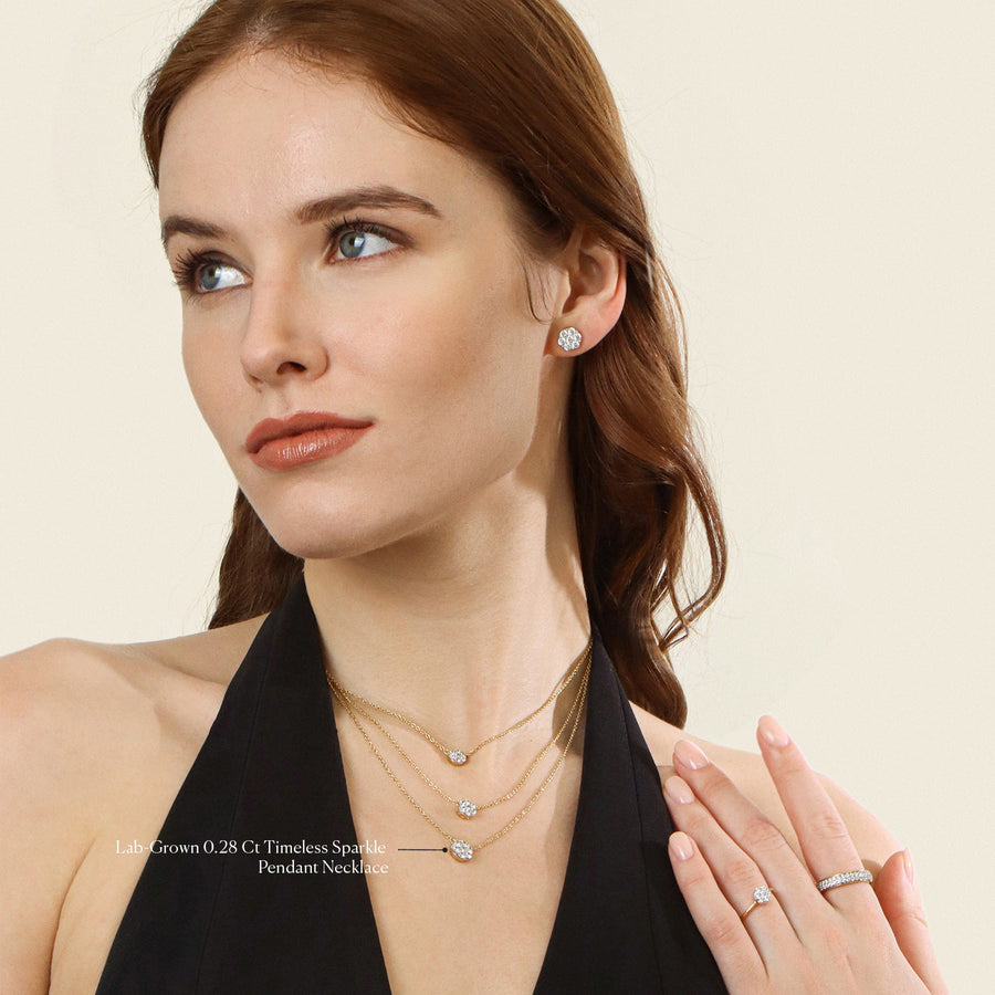 Lab-Grown 0.28 Ct Timeless Sparkle Pendant Necklace
