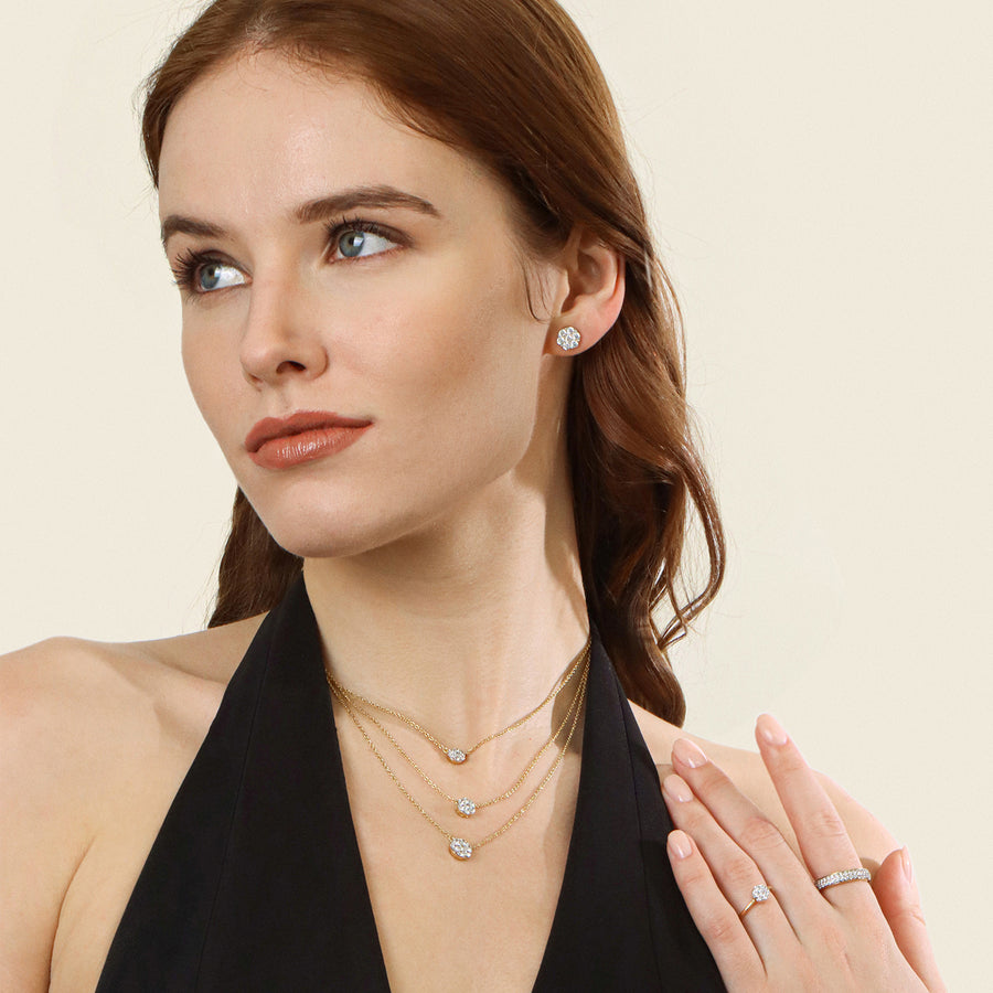 Lab-Grown Large Sphere Pendant Necklace