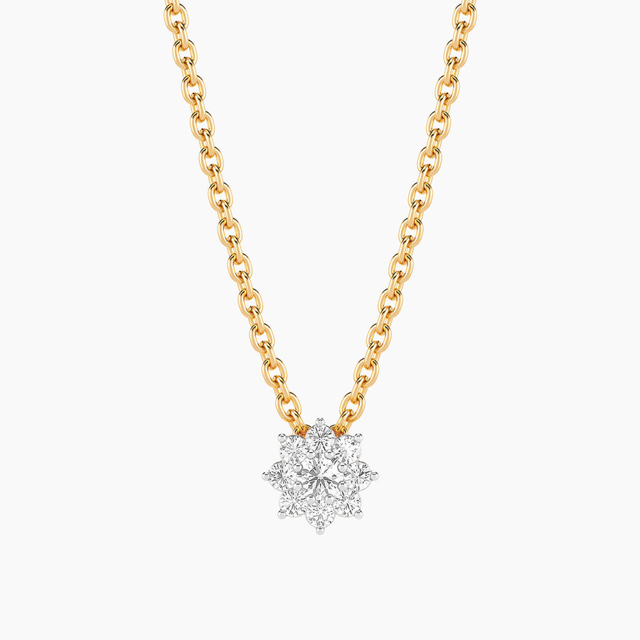Lab-Grown 0.11 Ct Bloom Pendant Necklace