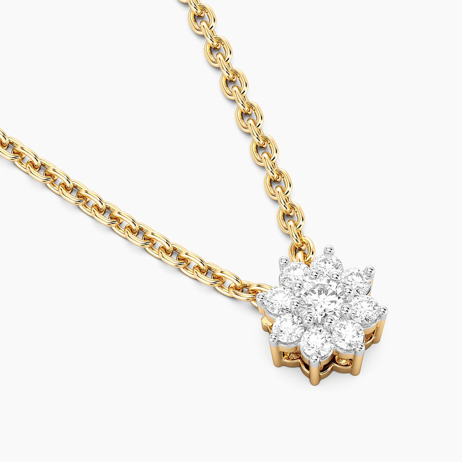 Lab-Grown 0.11 Ct Bloom Pendant Necklace