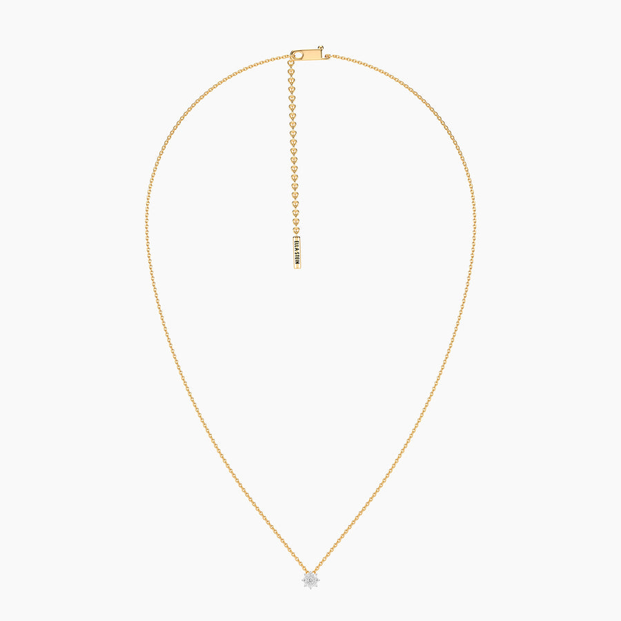 Lab-Grown 0.11 Ct Bloom Pendant Necklace
