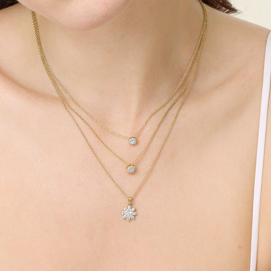 Lab-Grown 0.11 Ct Bloom Pendant Necklace