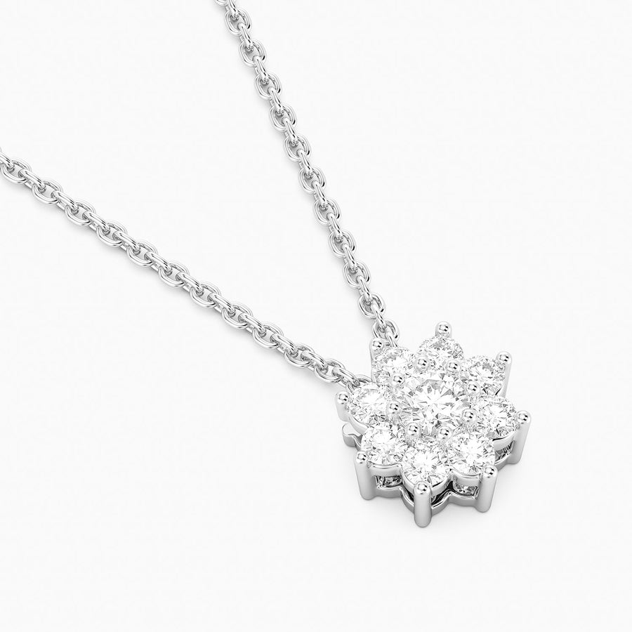 Lab-Grown 0.13 Ct Bloom Pendant Necklace
