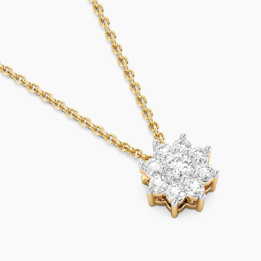 Lab-Grown 0.13 Ct Bloom Pendant Necklace