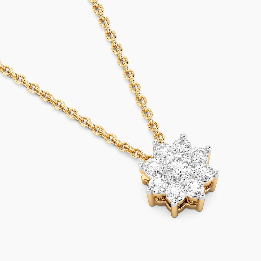 Lab-Grown 0.13 Ct Bloom Pendant Necklace