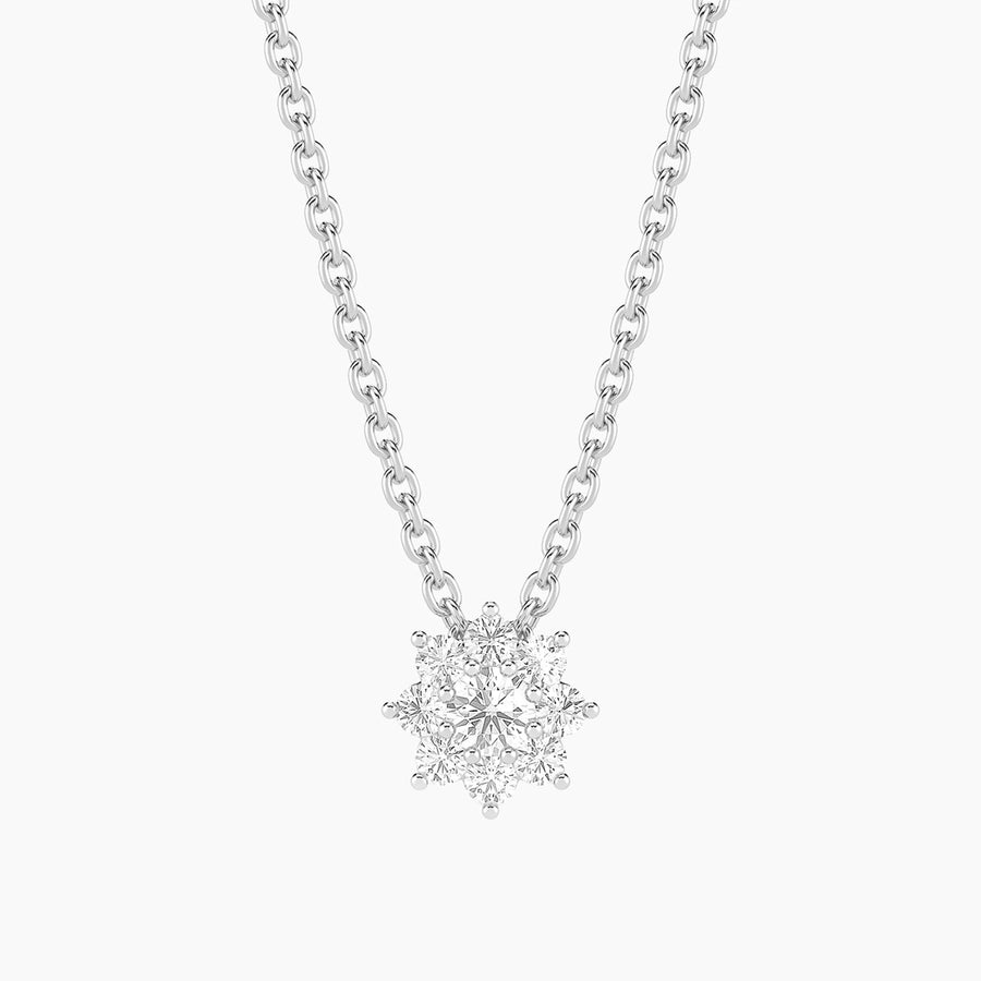 Lab-Grown 0.22 Bloom Pendant Necklace