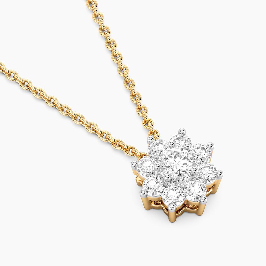 Lab-Grown 0.22 Ct Bloom Pendant Necklace