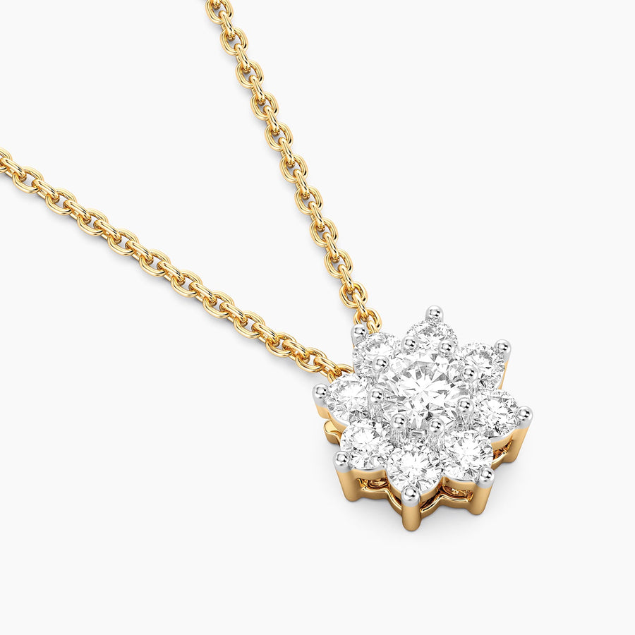 Lab-Grown 0.22 Bloom Pendant Necklace