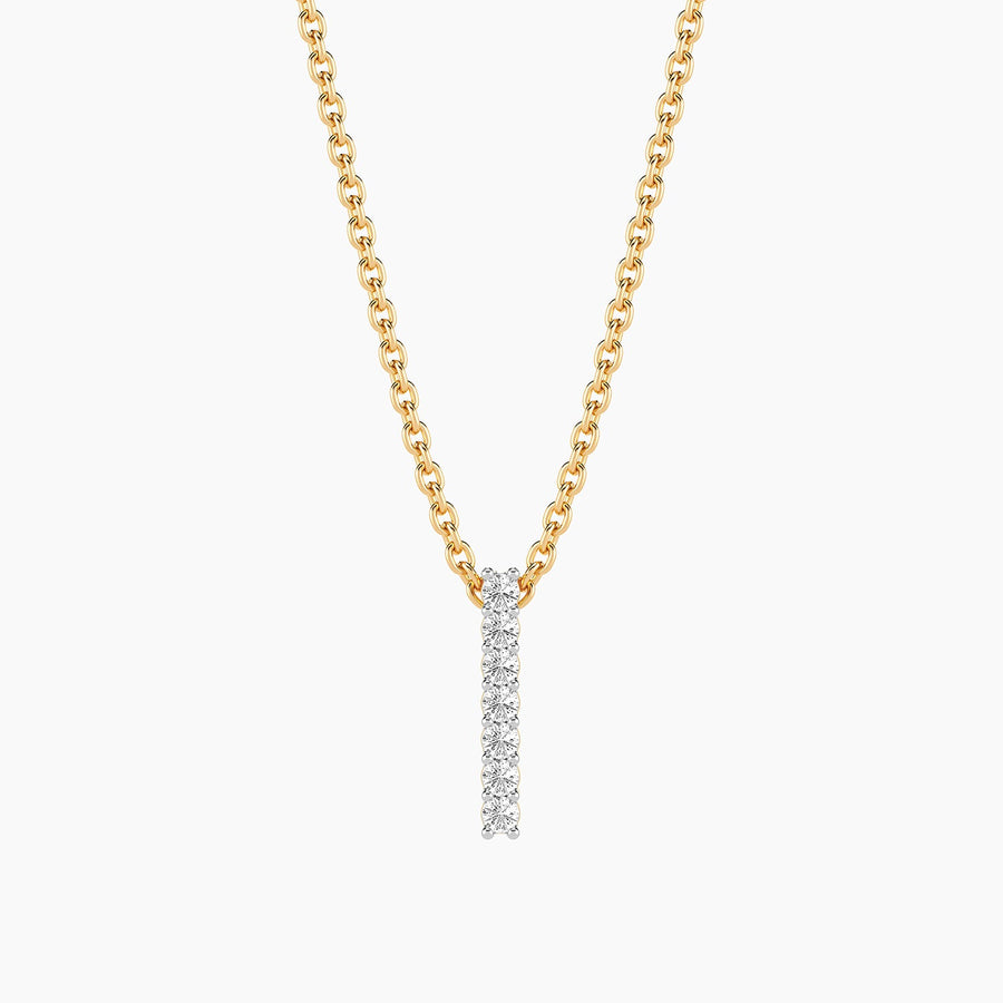 Lab-Grown Classic Bar Pendant Necklace