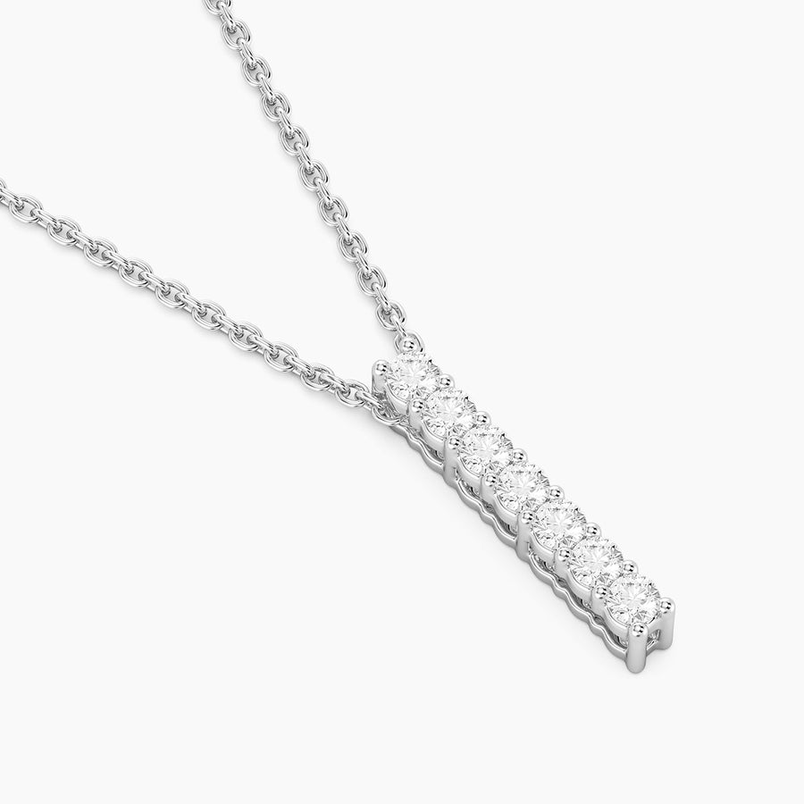Lab-Grown Classic Bar Pendant Necklace
