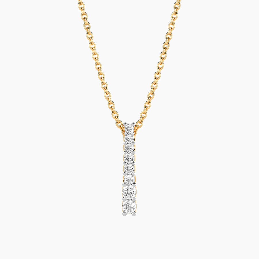 Lab-Grown Ascent Bar Pendant Necklace