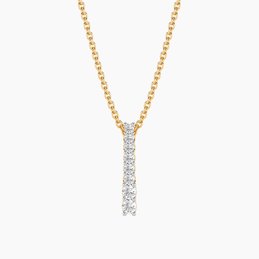 Lab-Grown Ascent Bar Pendant Necklace