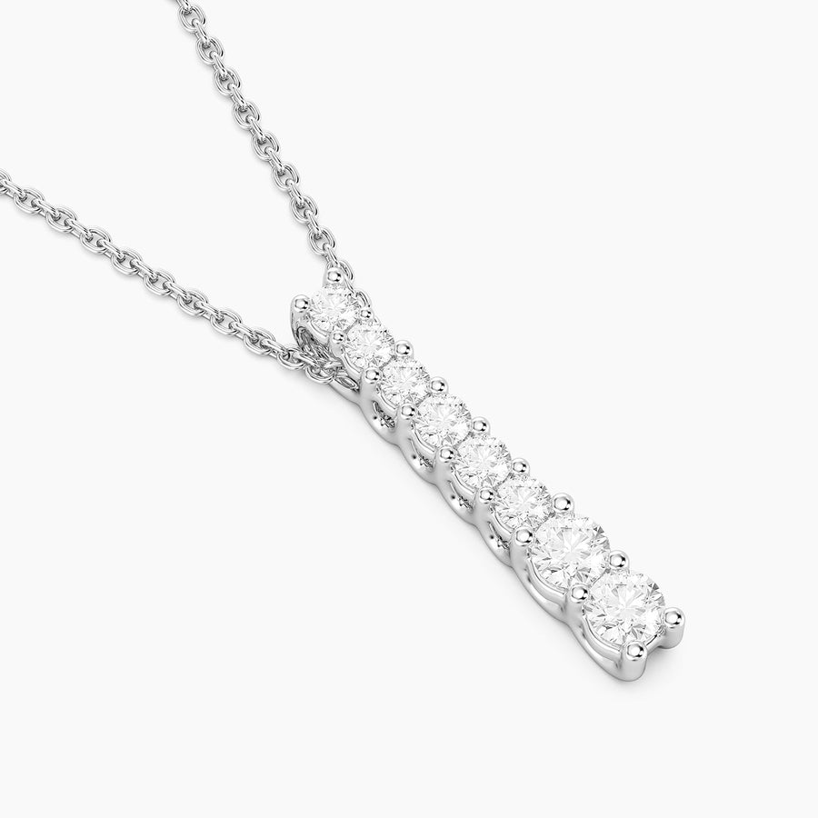 Lab-Grown Ascent Bar Pendant Necklace
