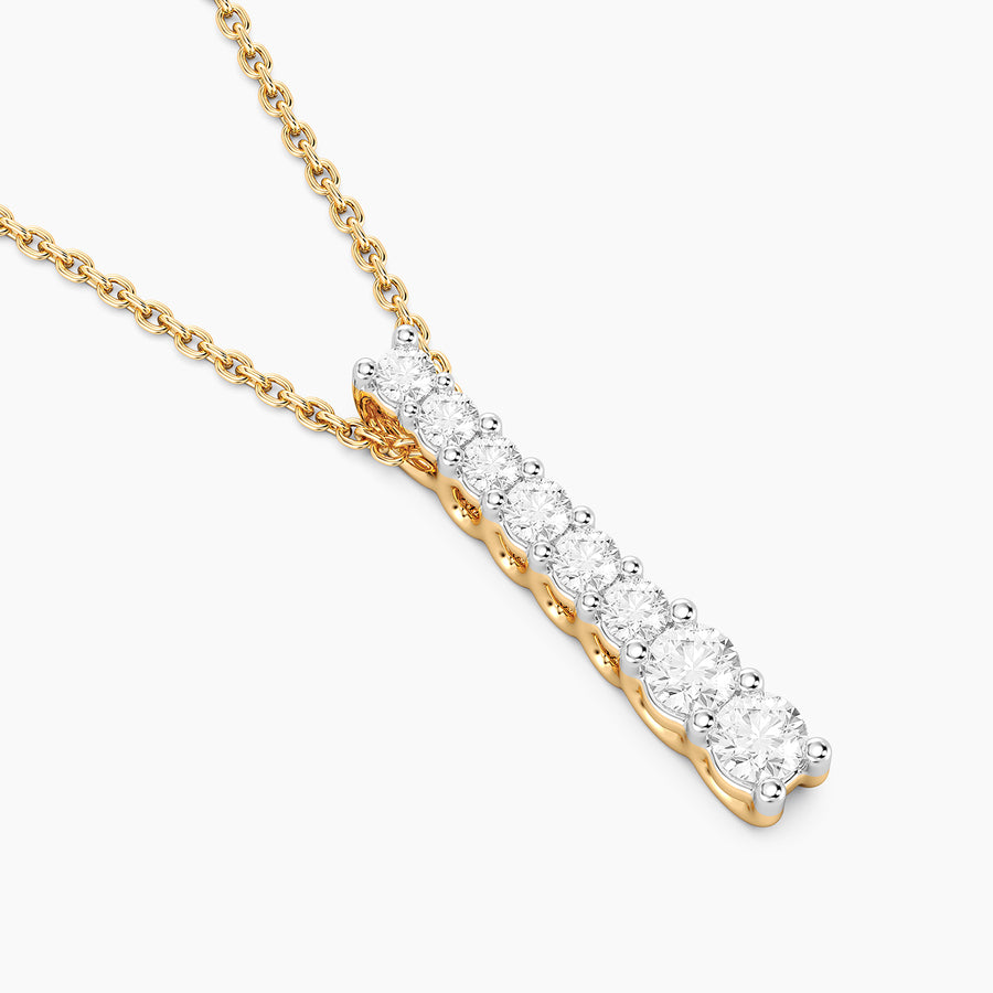Lab-Grown Ascent Bar Pendant Necklace