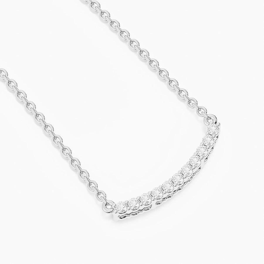 Lab-Grown 0.11 Ct Jewel Bar Pendant Necklace