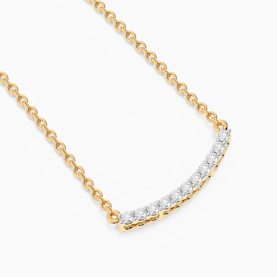 Lab-Grown 0.11 Ct Jewel Bar Pendant Necklace