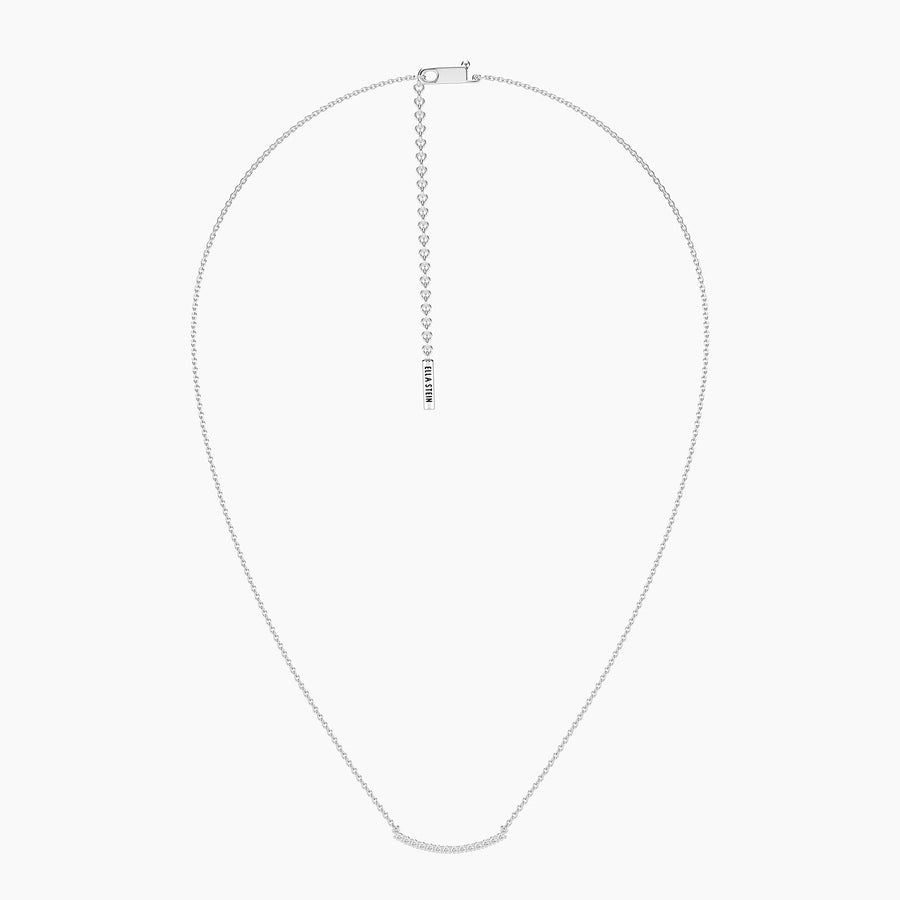 Lab-Grown 0.16 Ct Jewel Bar Pendant Necklace