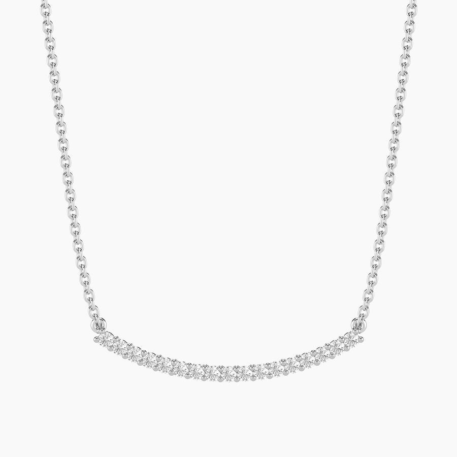 Lab-Grown 0.25 Ct Jewel Bar Pendant Necklace