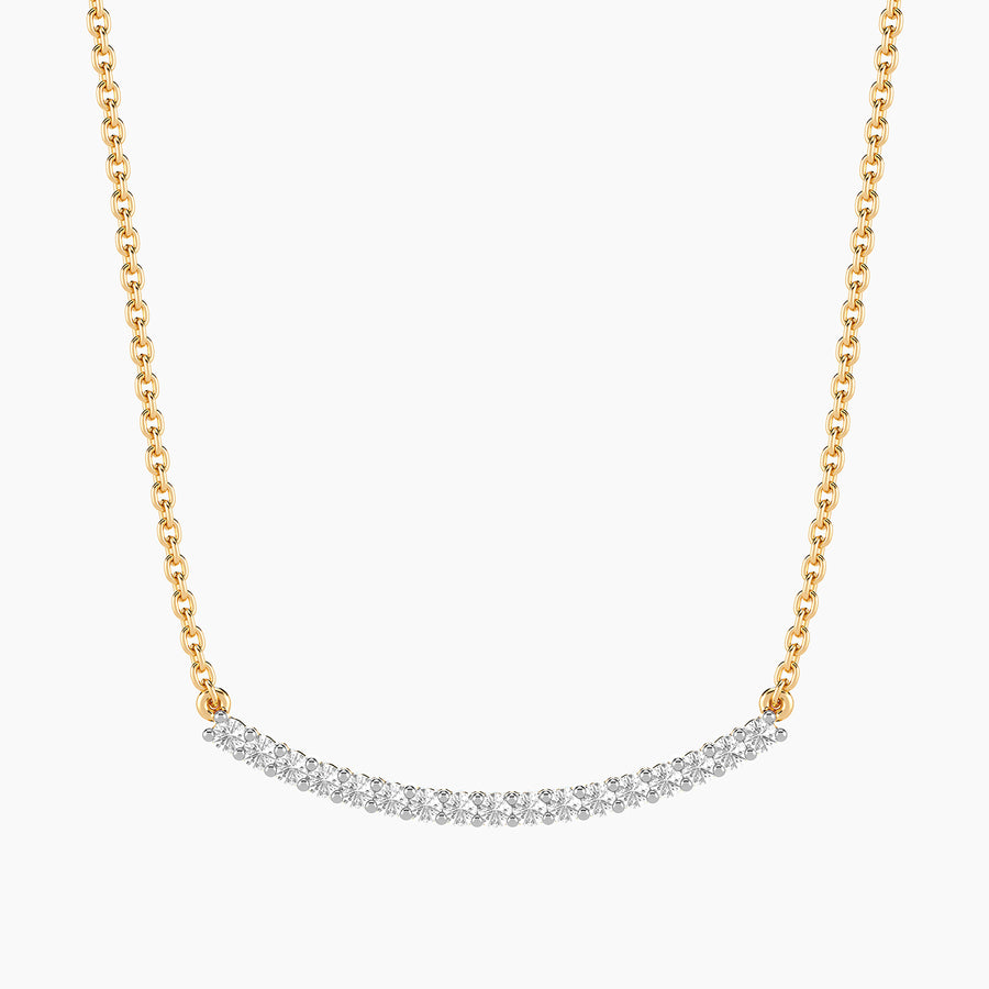 Lab-Grown 0.25 Ct Jewel Bar Pendant Necklace