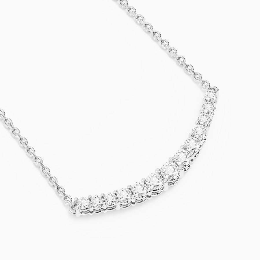 Lab-Grown 0.25 Ct Jewel Bar Pendant Necklace